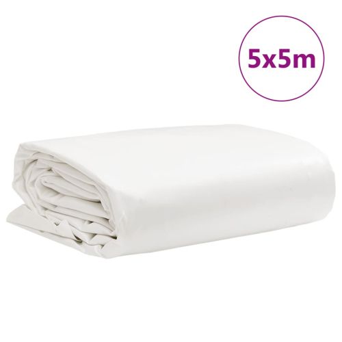 Брезент бял 5x5 м 650 г/м²