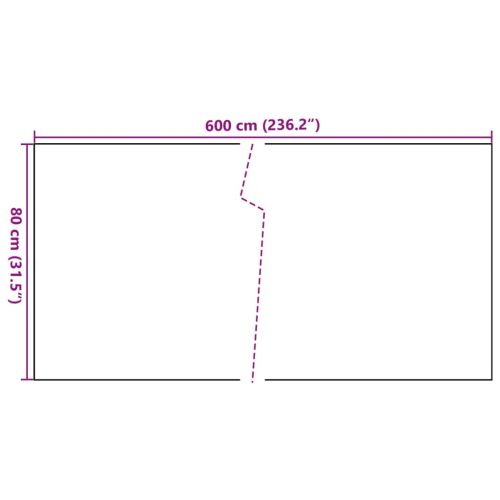 Балконски параван, антрацит, 600x80 см, полиратан