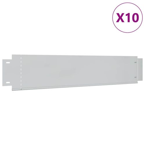 Бордюрни ленти, 10 бр, поцинкована стомана, 100x20 см