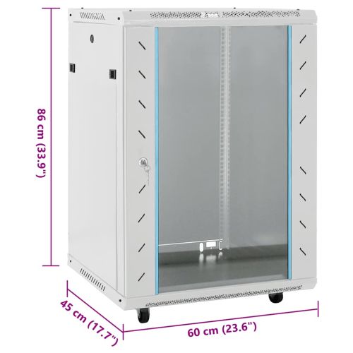 15U Сървърен шкаф с въртящи се крака 19" IP20 60x45x86 см