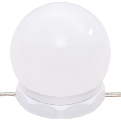 Комплект тоалетка с LED, опушен дъб, инженерно дърво
