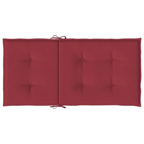 Възглавници за стол 4 бр виненочервени 100x50x3 см Оксфорд плат