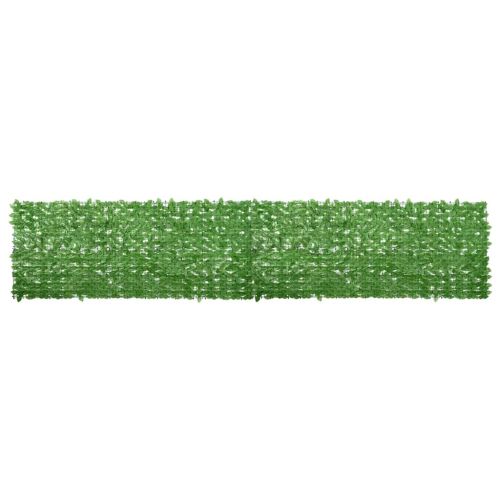 Балконски параван със зелени листа, 500x100 см