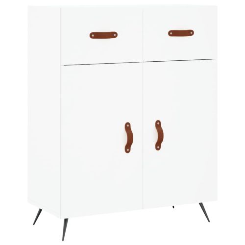Висок шкаф, бял, 69,5x34x180 см, инженерно дърво