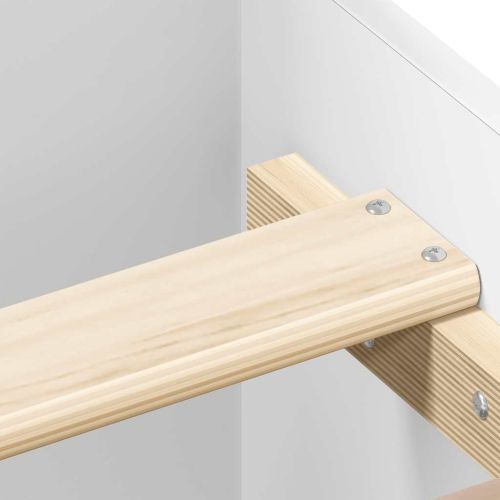 Рамка за легло с горна и долна табла, бяла, 140x200 см