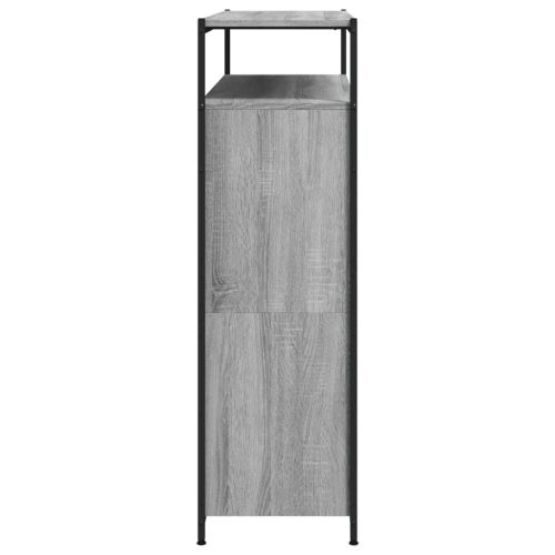 Шкаф за обувки с 4 флип чекмеджета сив сонома 100x34x112 см