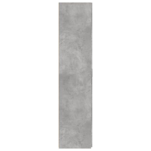 Висок шкаф, бетонно сив, 70x42,5x185 см, инженерно дърво