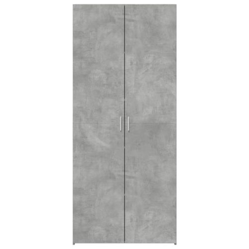 Висок шкаф, бетонно сив, 80x42,5x185 см, инженерно дърво