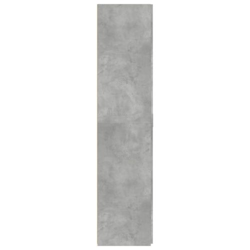Висок шкаф, бетонно сив, 80x42,5x185 см, инженерно дърво