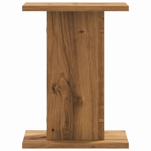Стойки за растения 2 бр дъб артизан 30x30x40 см инженерно дърво