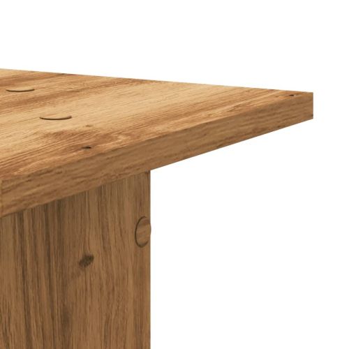 Стойки за растения 2 бр дъб артизан 30x30x80 см инженерно дърво