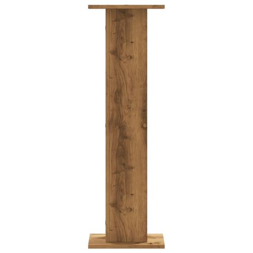 Стойки за растения 2 бр дъб артизан 30x30x95 см инженерно дърво