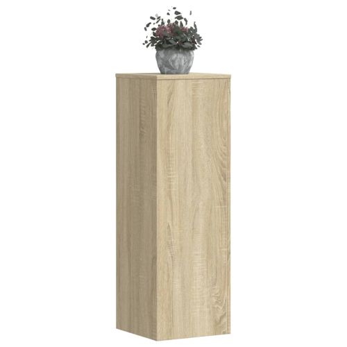Стойки за растения 2 бр дъб сонома 33x33x100 см инженерно дърво