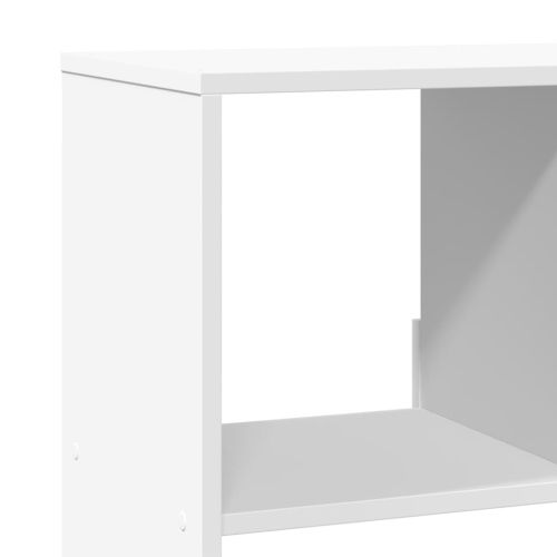 Етажерка за книги, бяла, 100x33x187,5 см, инженерно дърво