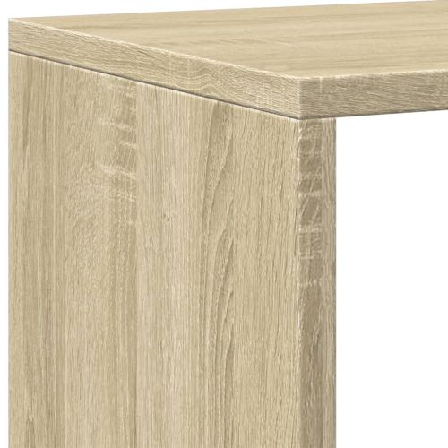 Библиотека, дъб сонома, 137,5x29x137,5 см, инженерно дърво