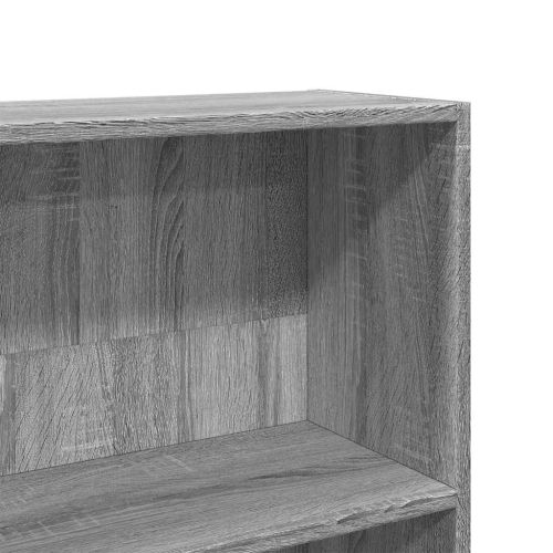 Библиотека, сив сонома, 80x30x189 см, инженерно дърво