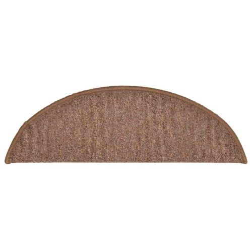 Изтривалки за стълби, 30 бр., 56x17x3 см, кафяви, полукръгли