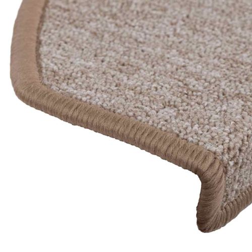 Изтривалки за стълби, 30 бр., 65x24x4 см, светлокафяви, полукръгли, големи