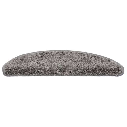 Изтривалки за стълби, 30 бр., 56x17x3 см, сиви, полукръгли