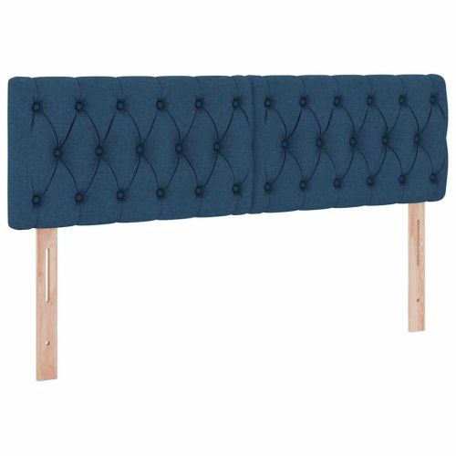 LED легло за съхранение с матрак Синьо 140 x 190 cm Текстил