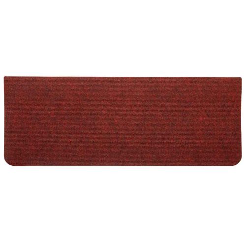 Самозалепващи стелки за стълби, 15 бр, 65x24,5x3,5 см, червени