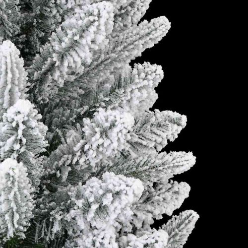Изкуствена коледна елха с флокиран сняг, 120 см, PVC и PE