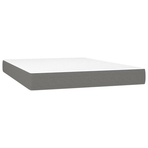 Матрак за легло с покет пружини средна твърдост тъмносив 140x200x20 см плат