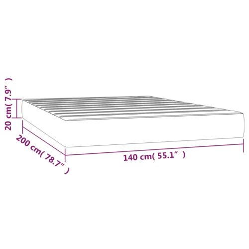 Матрак за легло с покет пружини средна твърдост синьо 140x200x20 см плат
