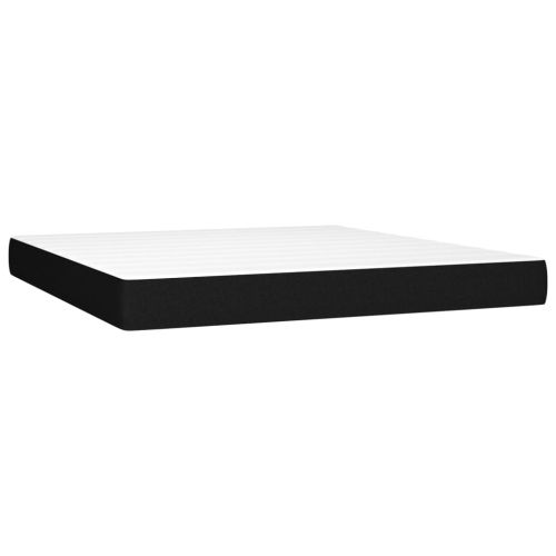 Матрак за легло с покет пружини средна твърдост черен 180x200x20 см плат