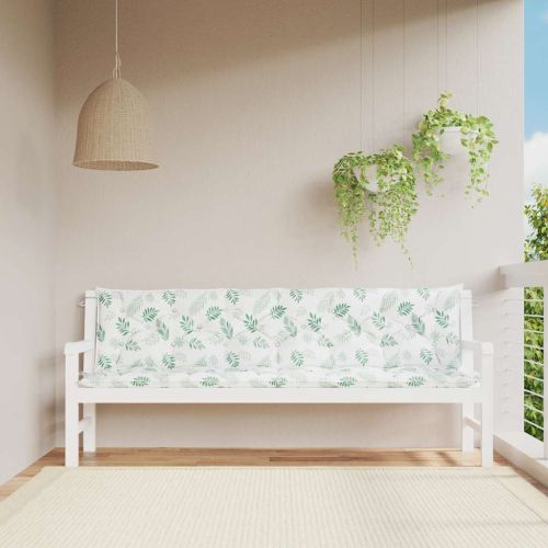 Възглавници за градински пейки 2 бр на листа 200x50x7 см плат