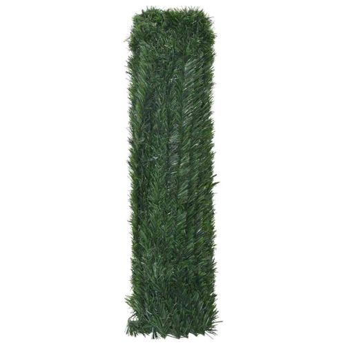 Ограда от изкуствена трева, зелена, 1x5 м
