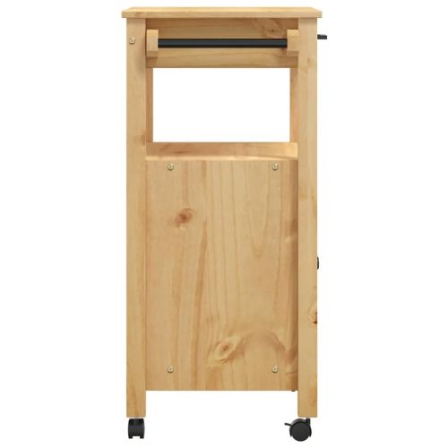 Кухненска количка "MONZA" 60x40x88,5 см борово дърво масив
