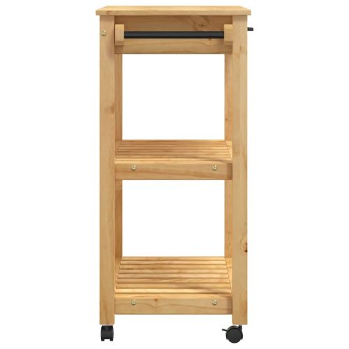 Кухненска количка "MONZA" 84x40x88,5 см борово дърво масив
