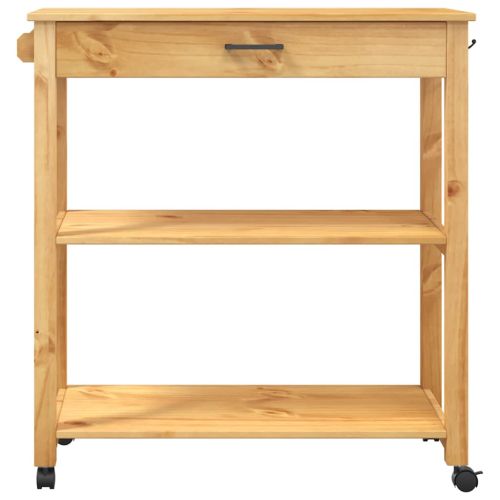 Кухненска количка "MONZA" 84x40x88,5 см борово дърво масив