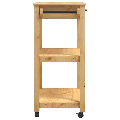 Кухненска количка "MONZA" 84x40x88,5 см борово дърво масив