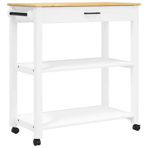 Кухненска количка "MONZA" 84x40x88,5 см борово дърво масив