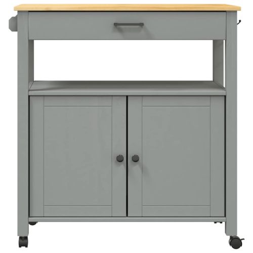 Кухненска количка "MONZA" 84x40x88,5 см борово дърво масив