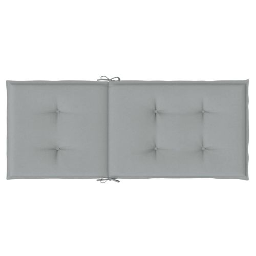Възглавници за стол 6 бр меланж светлосиви 120x50x4 см плат
