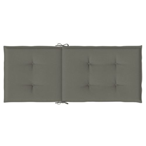 Възглавници за стол 4 бр меланж тъмносиви 120x50x4 см плат