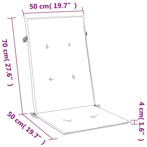 Възглавници за стол 4 бр меланж бежови 120x50x4 см плат