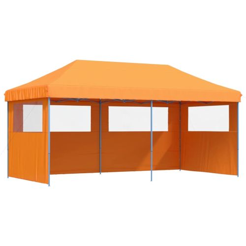 Сгъваема парти шатра pop-up с 3 странични стени оранжева