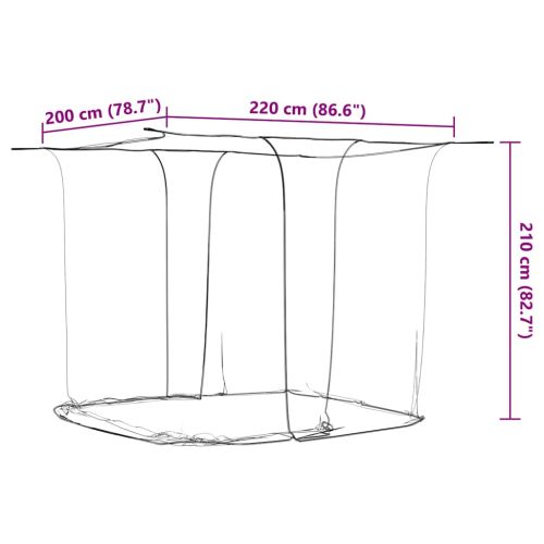 Висяща мрежа против комари 156 mesh бял 220x200x210 см