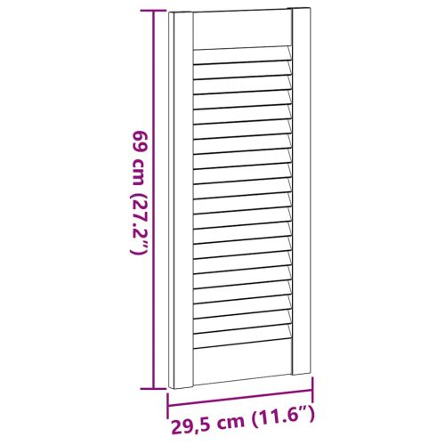 Врати за шкафове Louvred Design 2 бр. бели 69x29,5 cm