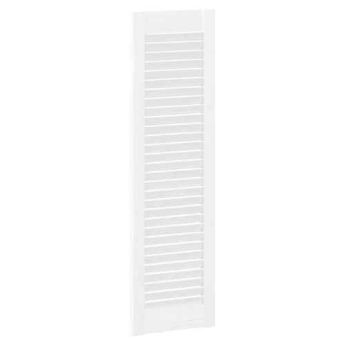 Врати за шкафове Louvred Design 4 бр. бели 99x29,5 см