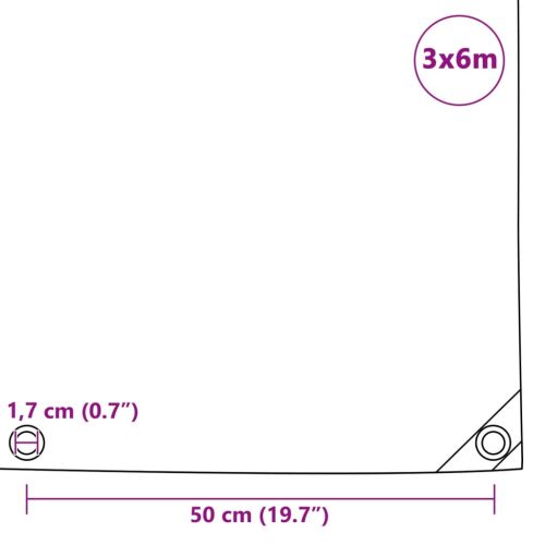 Брезентово платнище, 650 гр/м², 3x6 м, цвят зелен