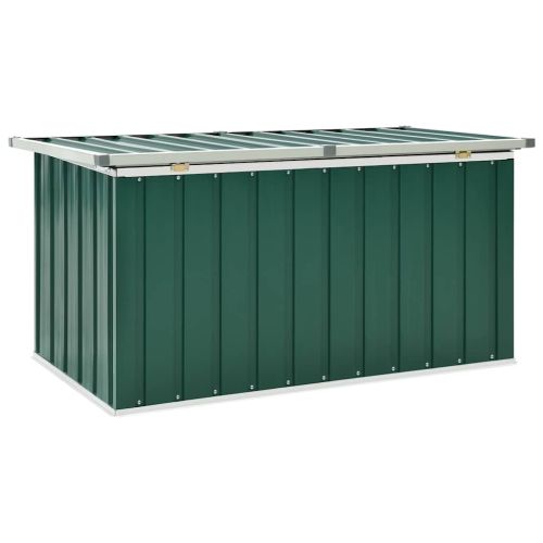 Градинска кутия за съхранение, зелена, 129x67x65 см