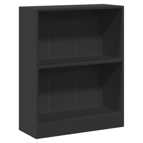 Етажерка за книги, черна, 60x24x76 см, инженерно дърво
