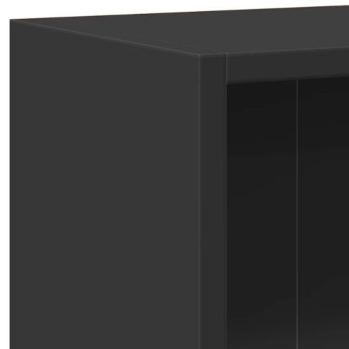 Етажерка за книги, черна, 60x24x76 см, инженерно дърво