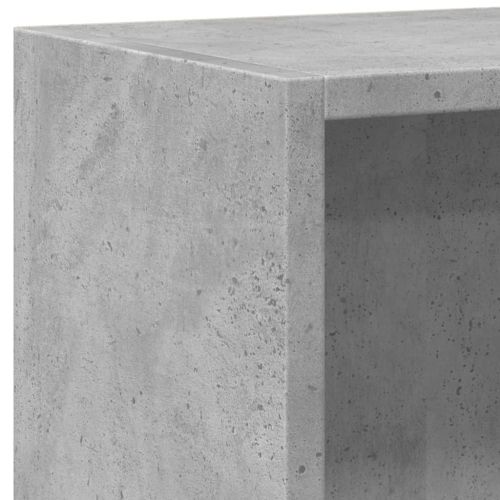Етажерка за книги, бетонно сива, 60x24x76 см, инженерно дърво