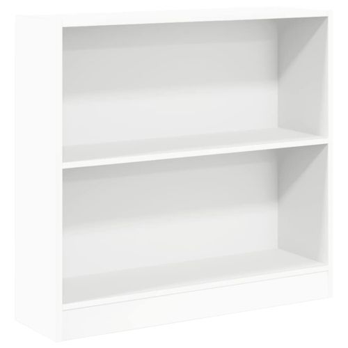 Шкаф за книги бял 80x24x75 cm Инженерна дървесина